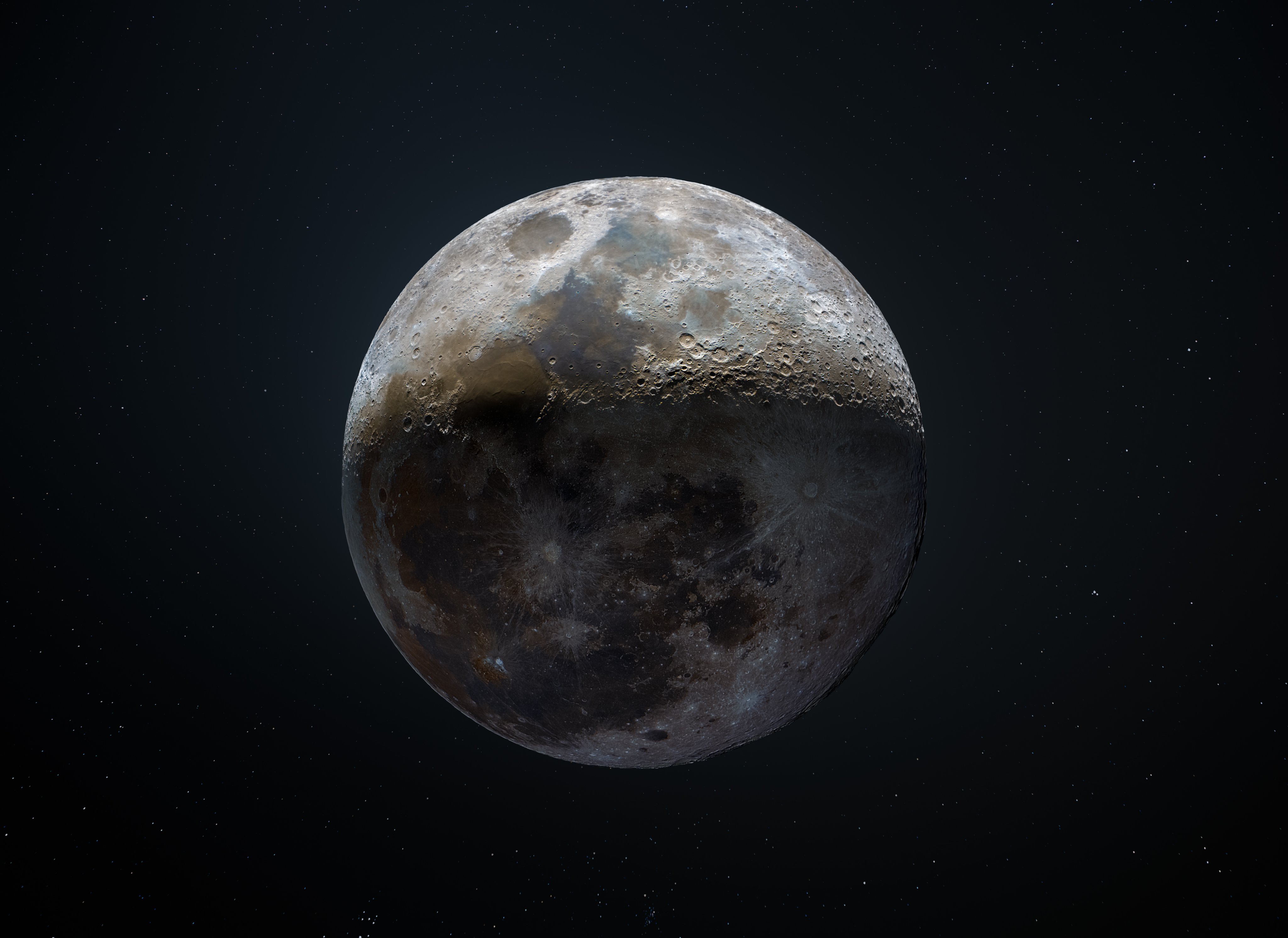 Cosmos Astro Art Moon Panorama