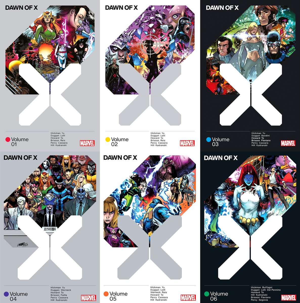 Chronological Dawn of X Covers